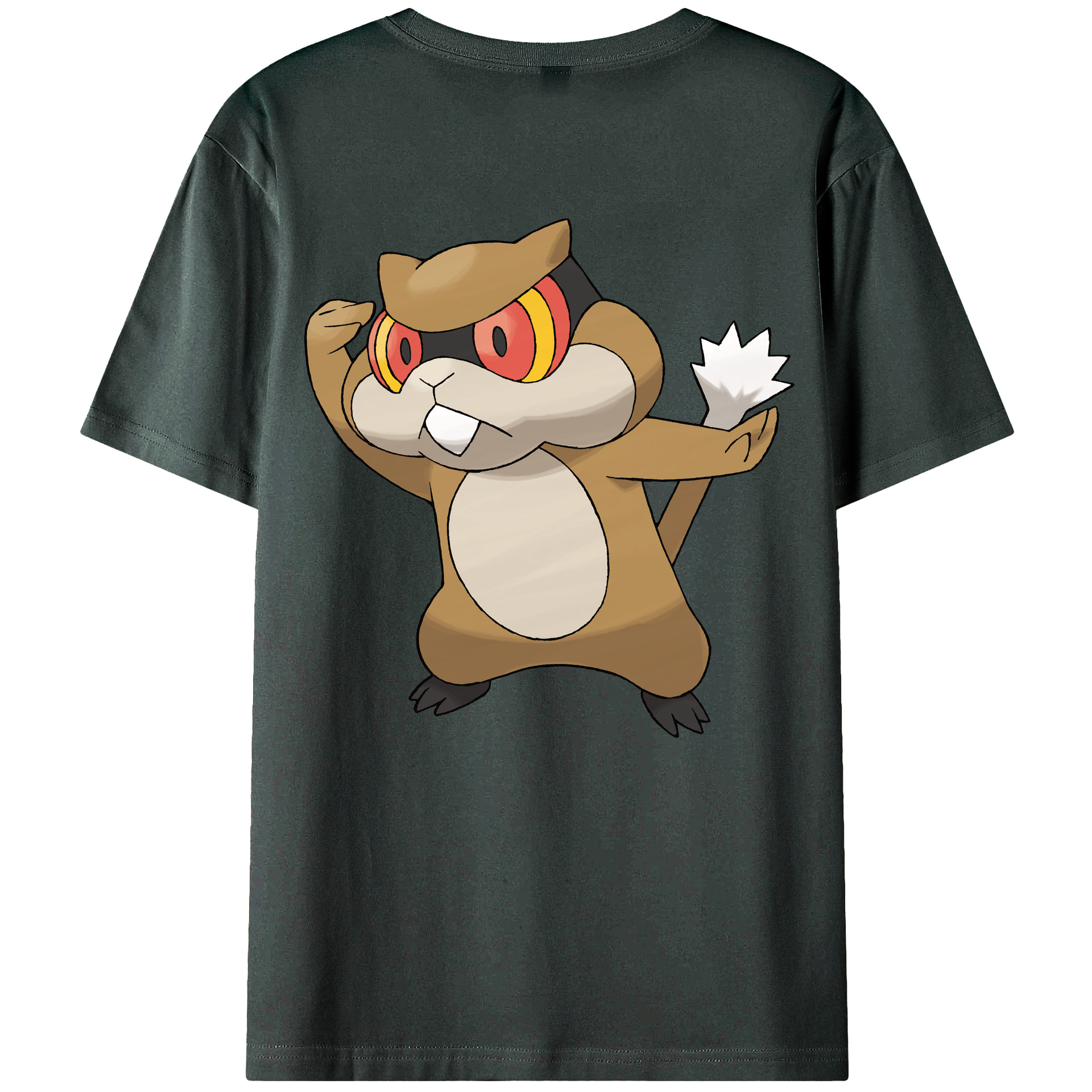 （画像用） ポケットモンスター Pokémon 綿100％ メンズ半袖Tシャツ（バックプリント） 通気性